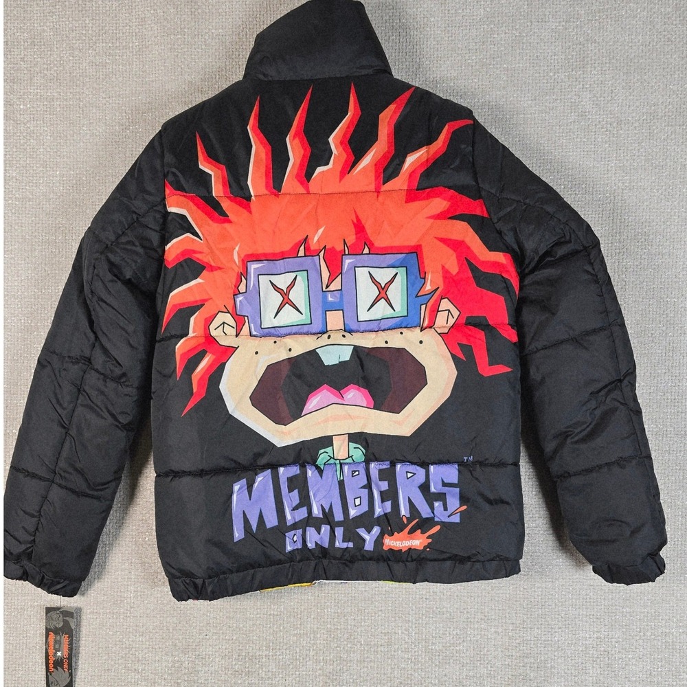 Members Only x Nickelodeon Rugrats Reversible Puffer Jacket Men's Small Chuckie
